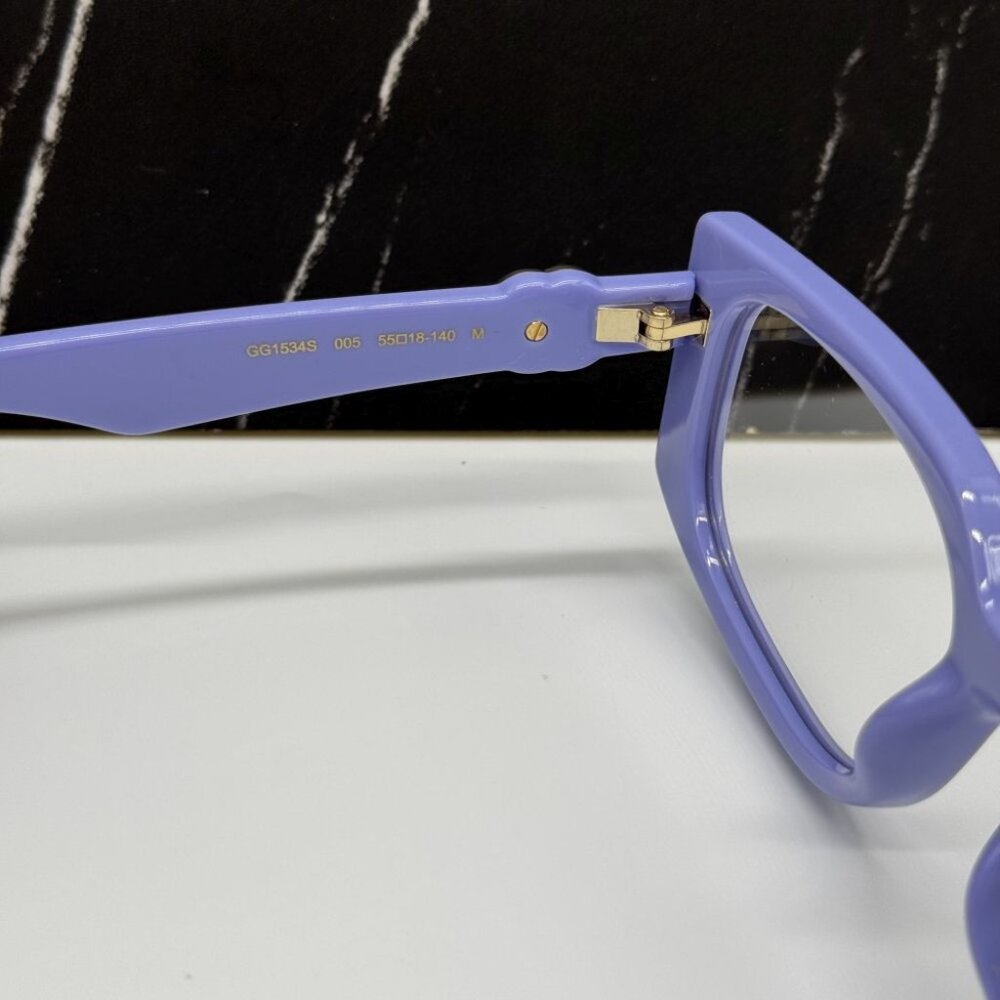 NEW GG1534S 005 GUCCI SQUARE VIOLET WOMEN GUCCI SUNGLASSES - Picture 9 of 11